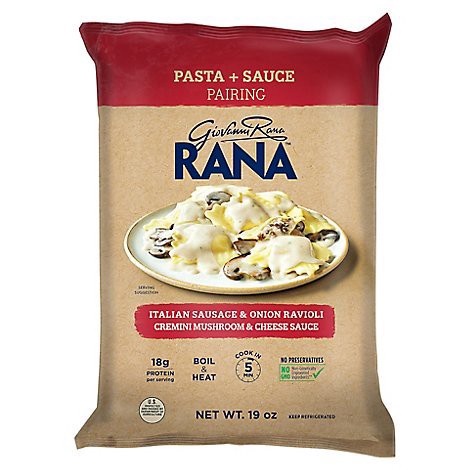 slide 1 of 1, Rana Sausage And Onion Ravioli With Mushroom And Cheese Sauce - 19 Oz, 19 oz
