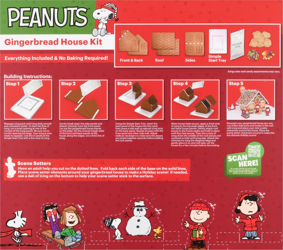slide 4 of 9, Cookies United Peanuts Gingerbread House Kit, 45 ct