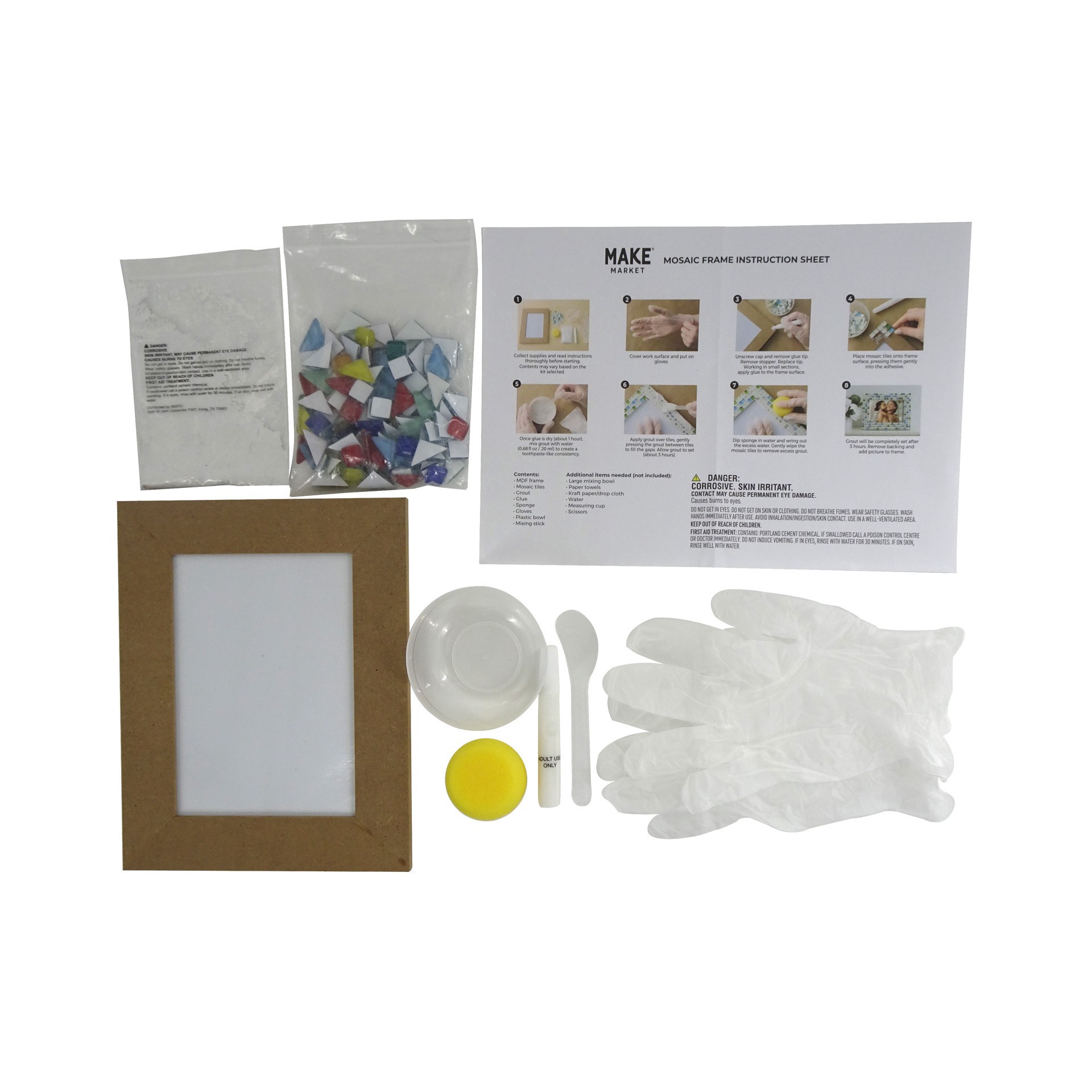 slide 4 of 4, 5" X 7" Rainbow Mosaic Frame Kit By Make Market, 5 in x 7 in