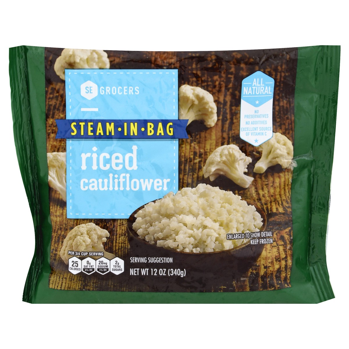 slide 1 of 11, SE Grocers Riced Cauliflower, 12 oz