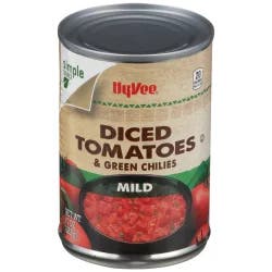 Hy-vee Mild Diced Tomatoes & Green Chilies