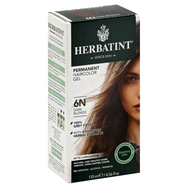 slide 1 of 1, Herbatint Permanent Herbal Haircolour Gel 6N Dark Blonde, 4 oz