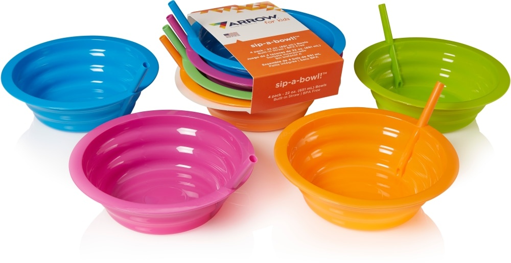 slide 1 of 1, Arrow Sip-A-Bowl Cereal Bowls, 22 oz