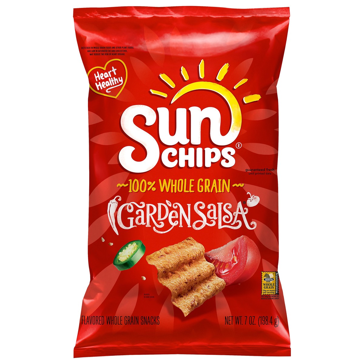 slide 1 of 5, SunChips Garden Salsa Flavored Wholegrain Snacks, 7 oz