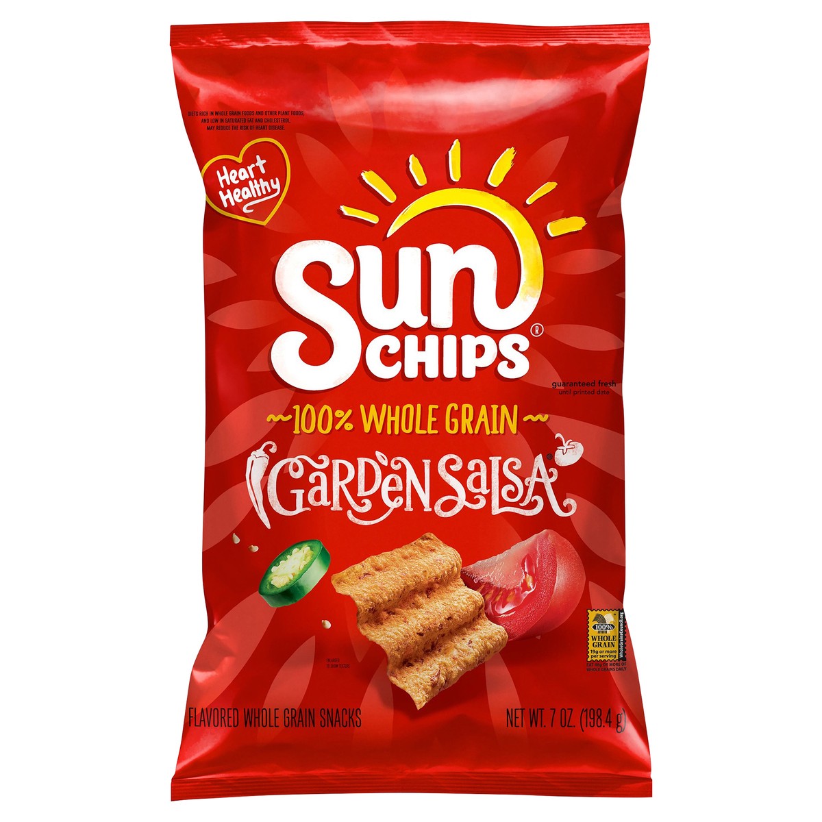 slide 1 of 4, SunChips Flavored Whole Grain Snacks Garden Salsa 7 Oz, 7 oz