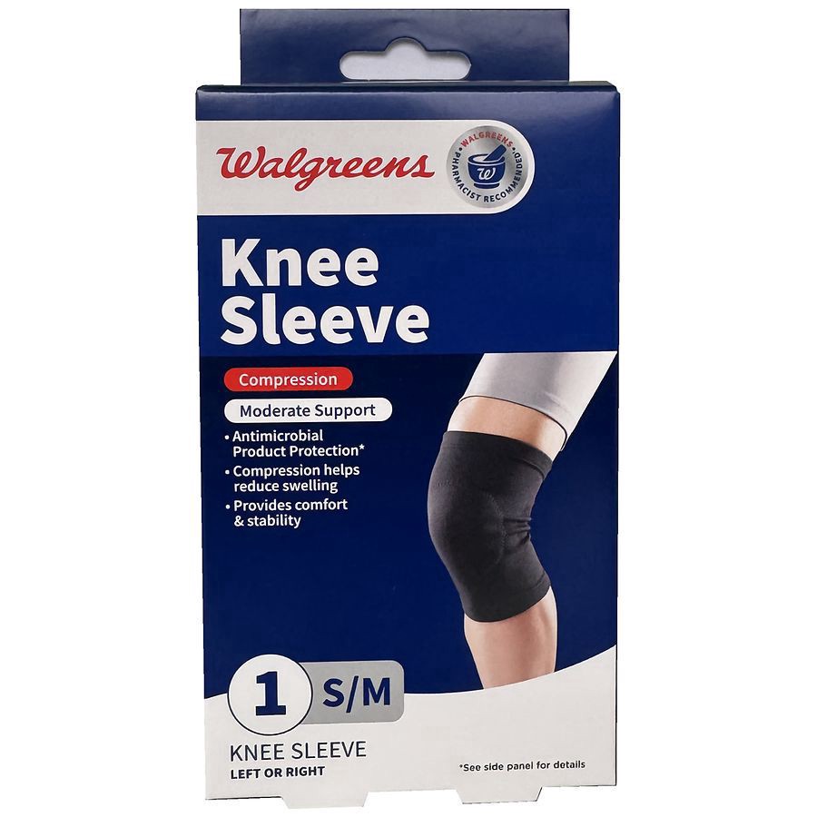 slide 1 of 3, Walgreens Small/Medium Knee Compression Sleeve, 1 ct