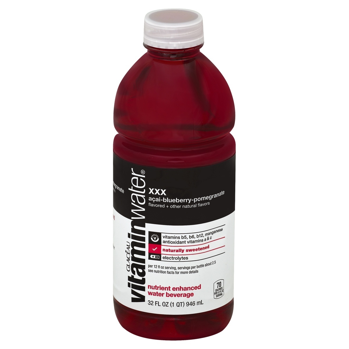 slide 1 of 4, vitaminwater Glaceau Vitaminwater Acai Blueberry, 32 fl oz