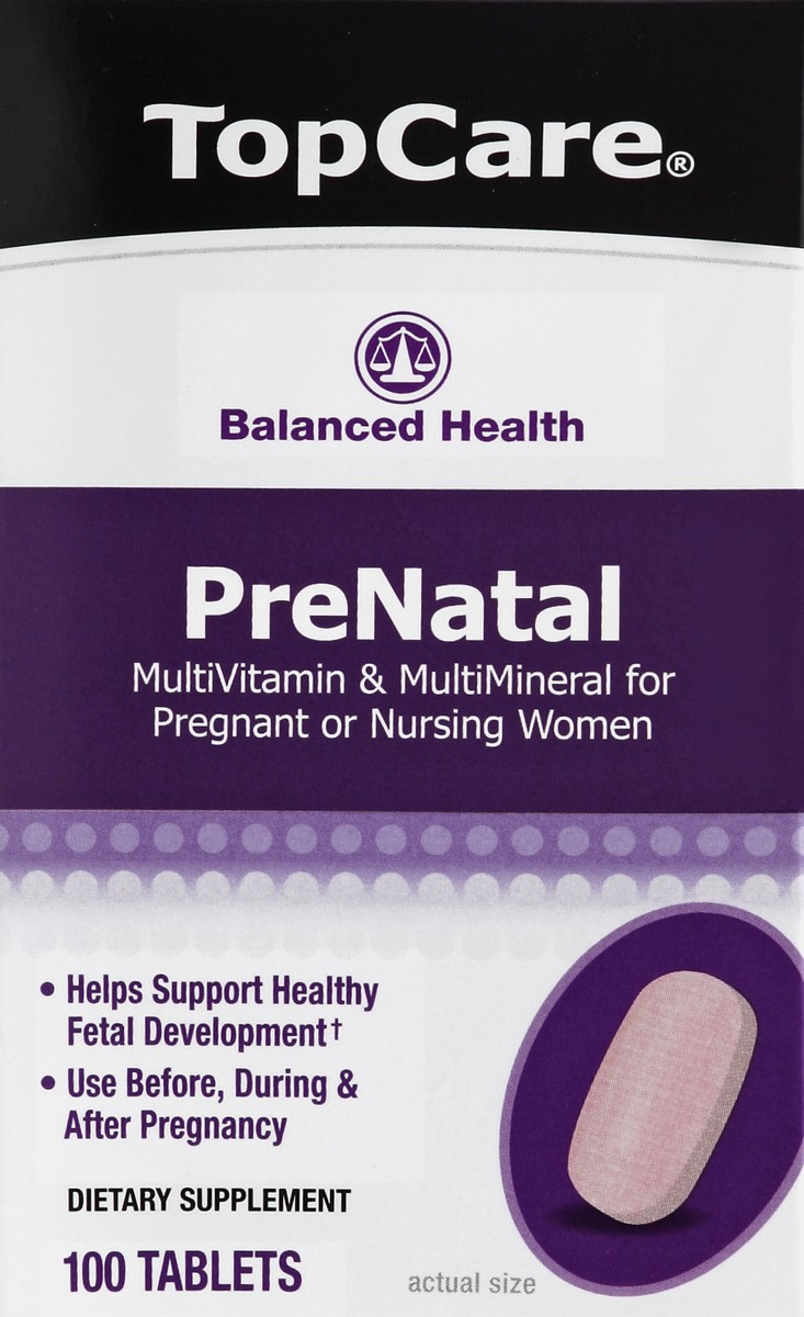 slide 5 of 6, TopCare Multi Prenatal Vitamin, 100 ct