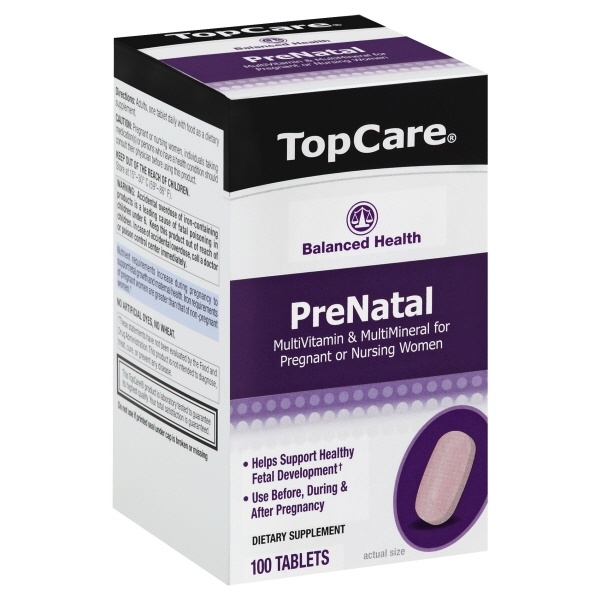 slide 1 of 6, TopCare Multi Prenatal Vitamin, 100 ct