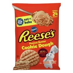 Pillsbury Ready To Bake Refrigerated Cookie Dough, Reese's Peanut Butter, 24 Cookies, 16 oz