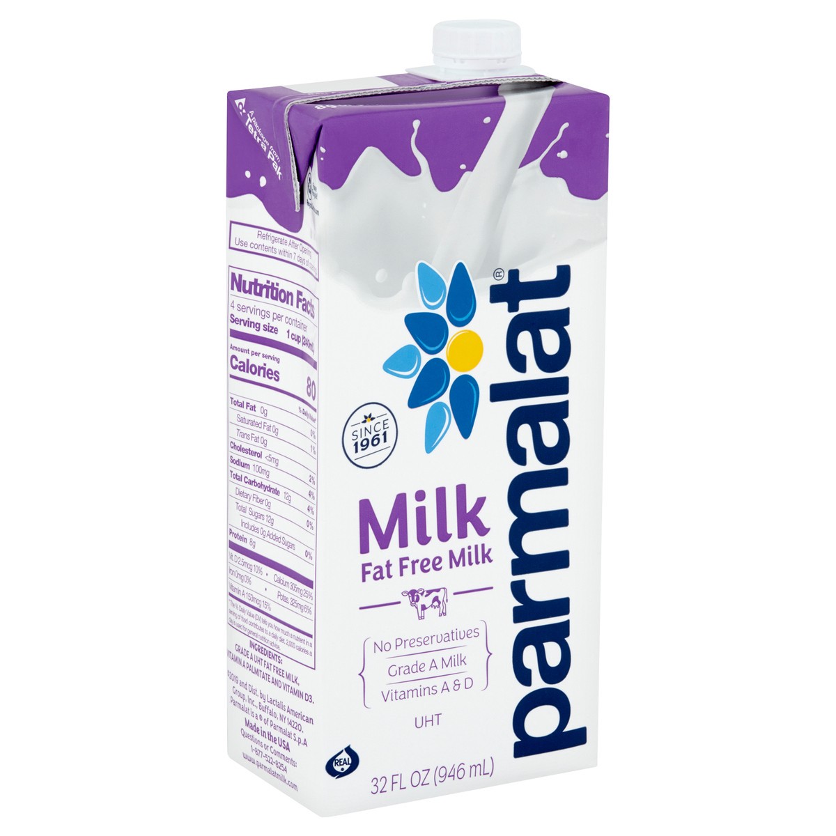 slide 2 of 12, Parmalat Milk, Fat Free Shelf Stable, 32 oz, 1 qt
