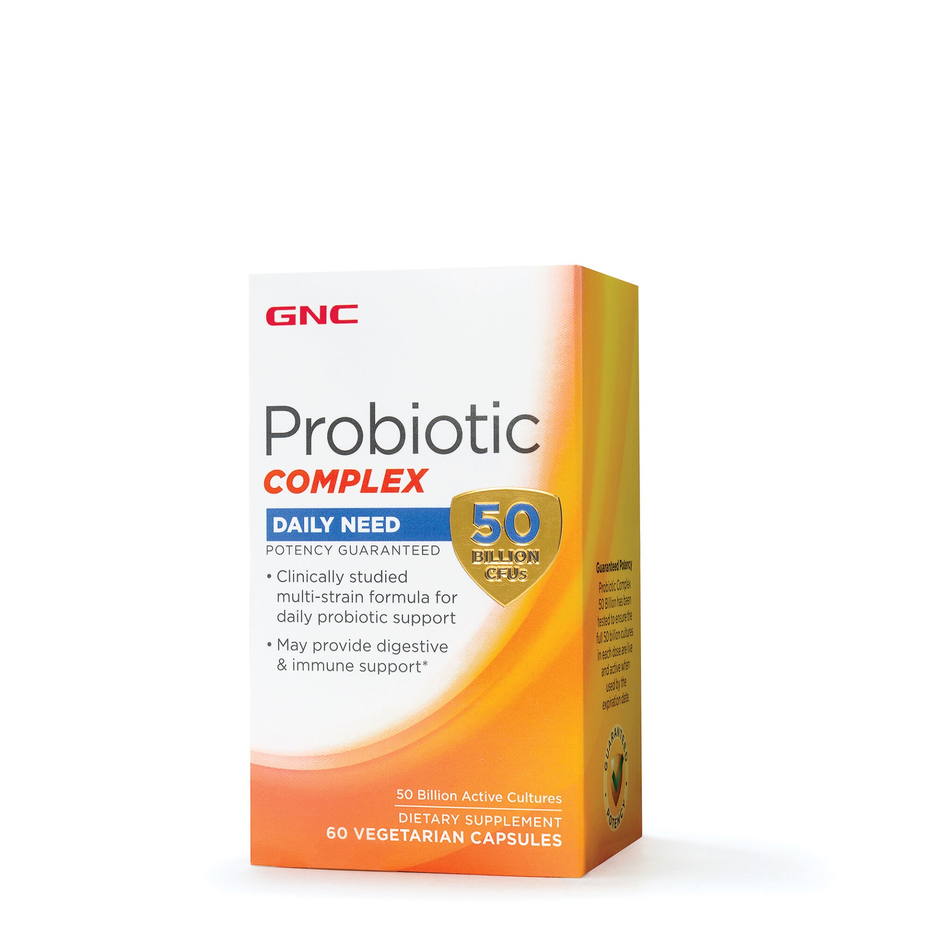 slide 1 of 1, GNC Probiotic Complex - Daily Need - 50 Billion CFU, 60 ct