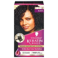 Schwarzkopf Root Permanent Hair Color Kit, Black, 1 Use