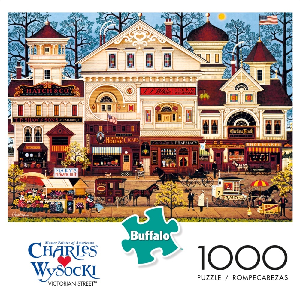 slide 1 of 1, Buffalo Games Charles Wysocki: Victorian Street Jigsaw Puzzle, 1000 ct