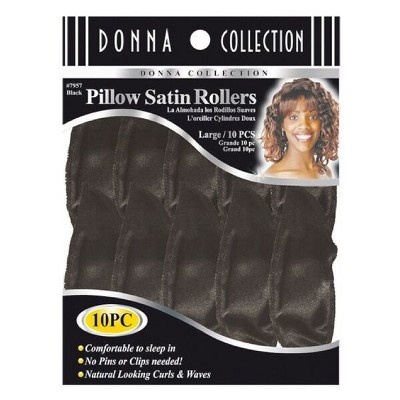 slide 1 of 1, Donna Pillow Satin Rollers, 10 ct