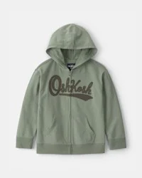 Oshkosh Kid Logo Zip-Up Hoodie - Green - Size 8