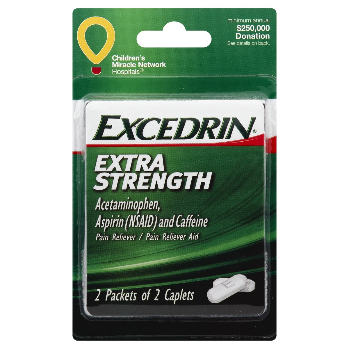 slide 2 of 3, Convenience Valet Excedrin Extra Strength Caplets W/ Paper Cup, 4 ct