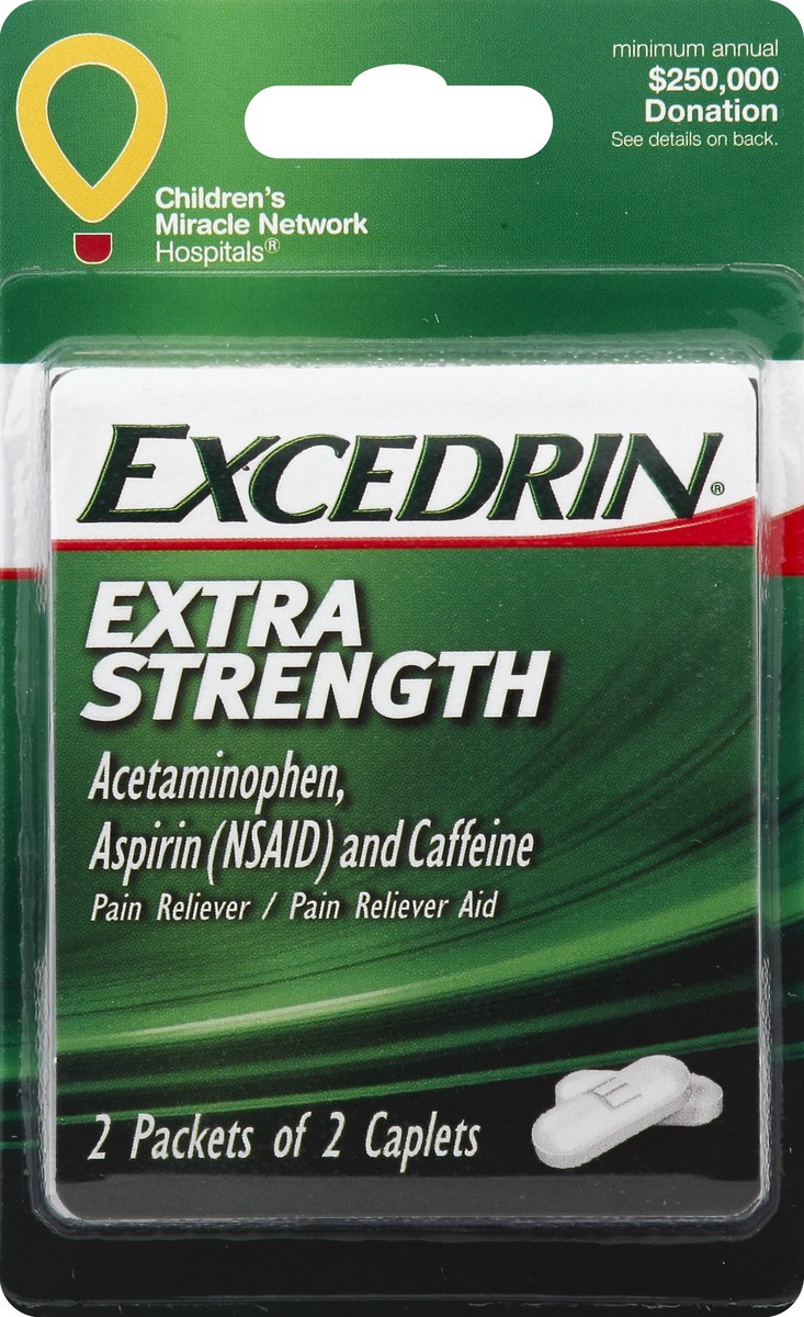 slide 1 of 3, Convenience Valet Excedrin Extra Strength Caplets W/ Paper Cup, 4 ct