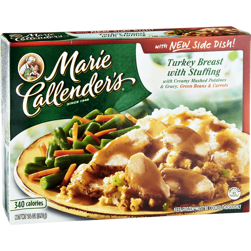 slide 7 of 18, Marie Callender's Frozen Dinner, Roasted Turkey Breast & Stuffing, 14 Ounce, 14 oz