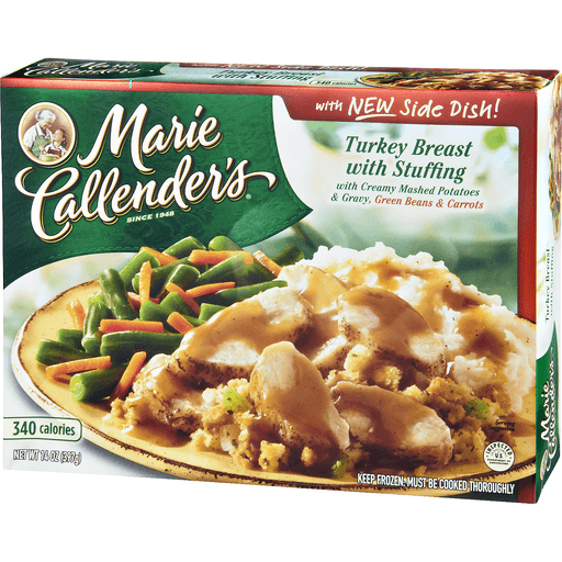 slide 18 of 18, Marie Callender's Frozen Dinner, Roasted Turkey Breast & Stuffing, 14 Ounce, 14 oz