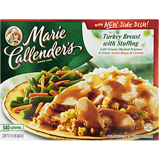 slide 5 of 18, Marie Callender's Frozen Dinner, Roasted Turkey Breast & Stuffing, 14 Ounce, 14 oz