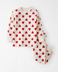 Littleplanet Baby Organic Cotton Pajamas in Forever Hearts Print Cream 18M