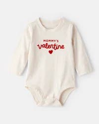 Carter's Carters Baby Boy Mommy's Valentine Long-Sleeve Graphic Bodysuit - Cream Cream 18M