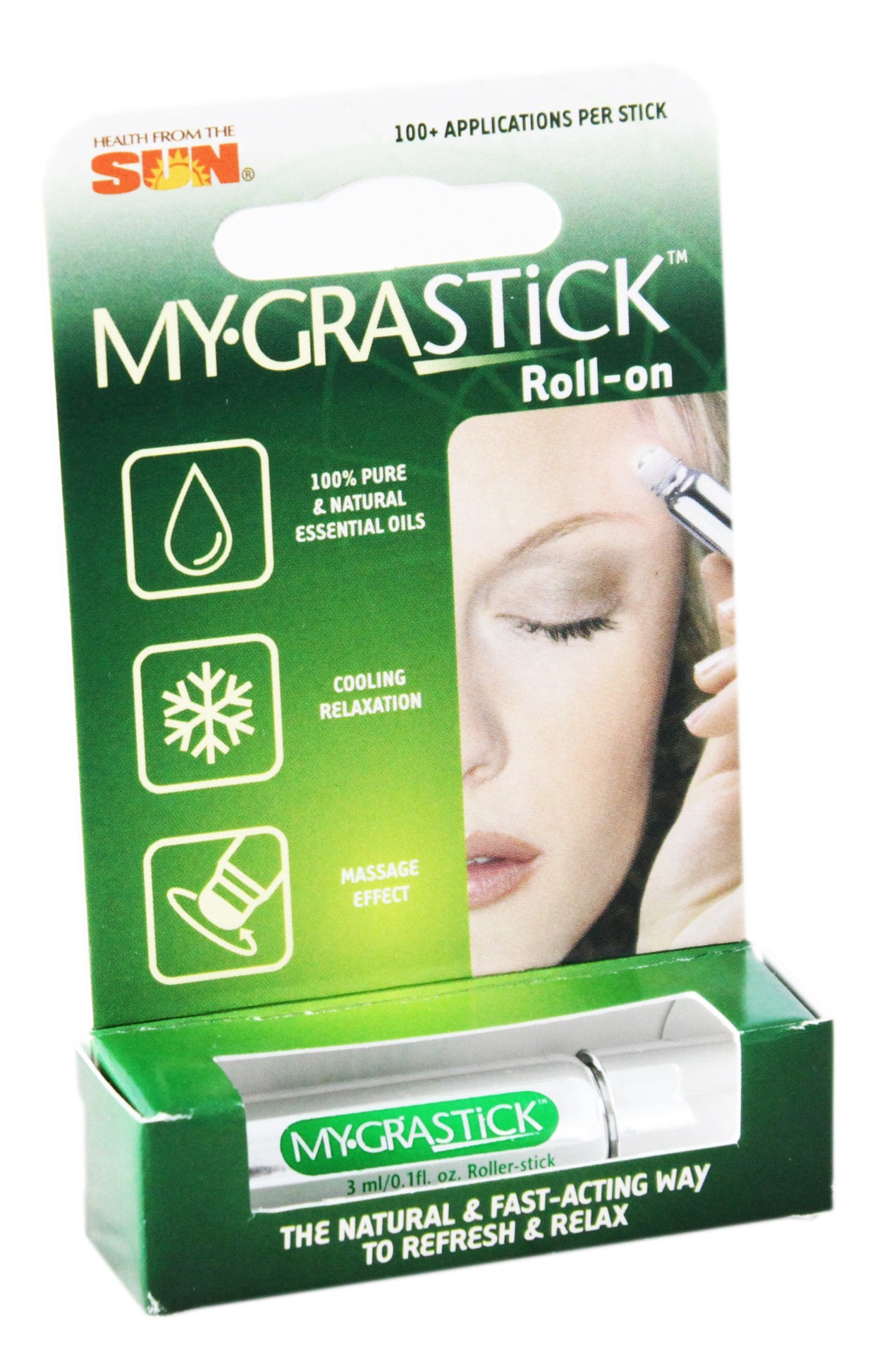 slide 1 of 1, Health from the Sun Mygrastick Roll-On Stick, 0.1 oz