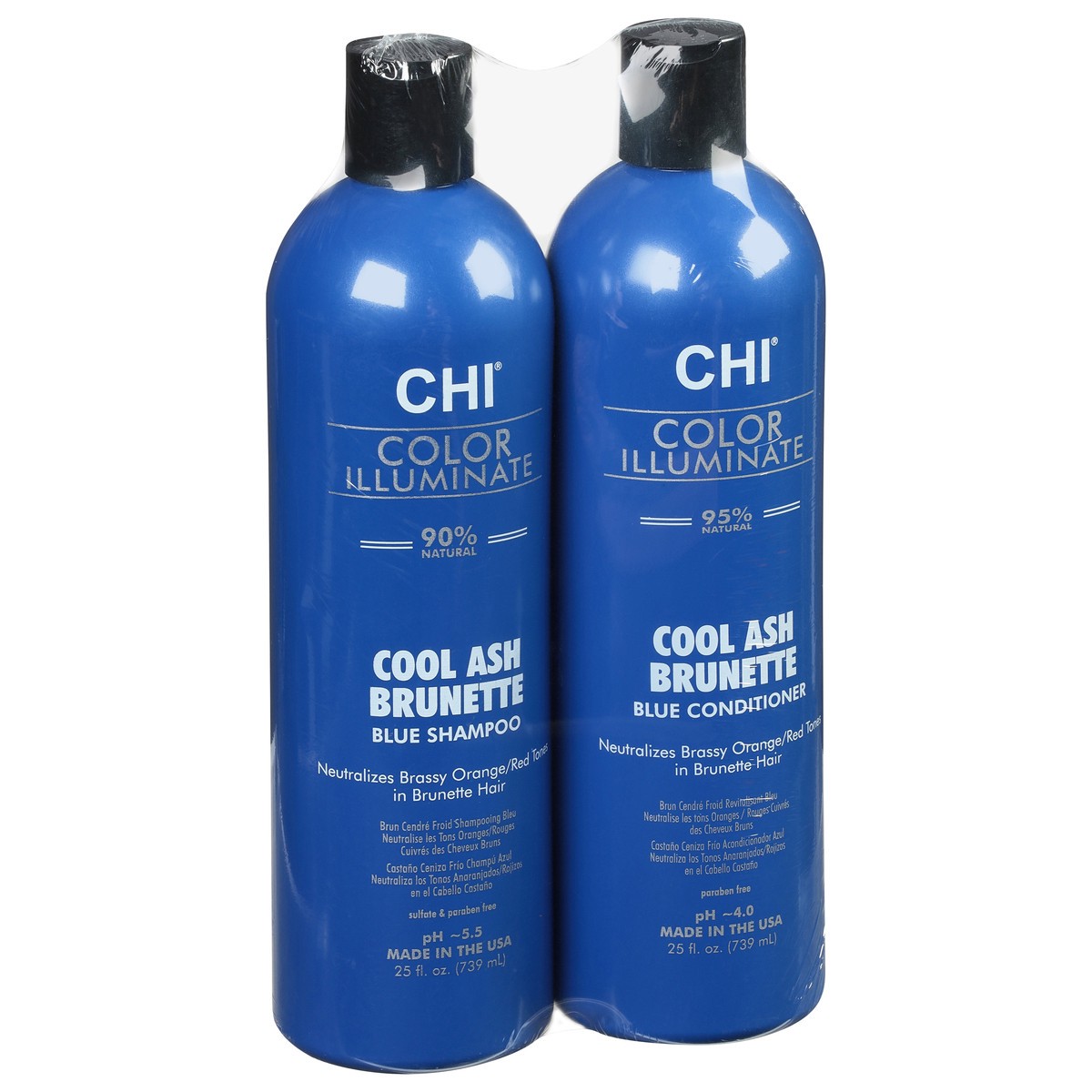 slide 2 of 9, CHI Color Illuminate Cool Ash Brunette Duo 2 - 25 fl oz Bottles, 2 ct