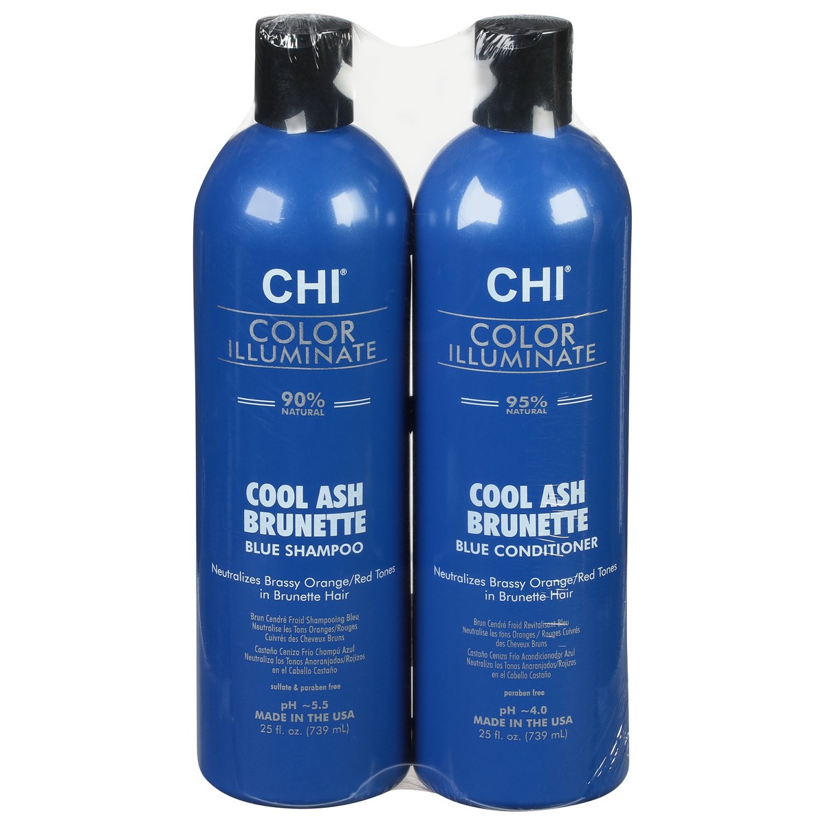 slide 1 of 9, CHI Color Illuminate Cool Ash Brunette Duo 2 - 25 fl oz Bottles, 2 ct