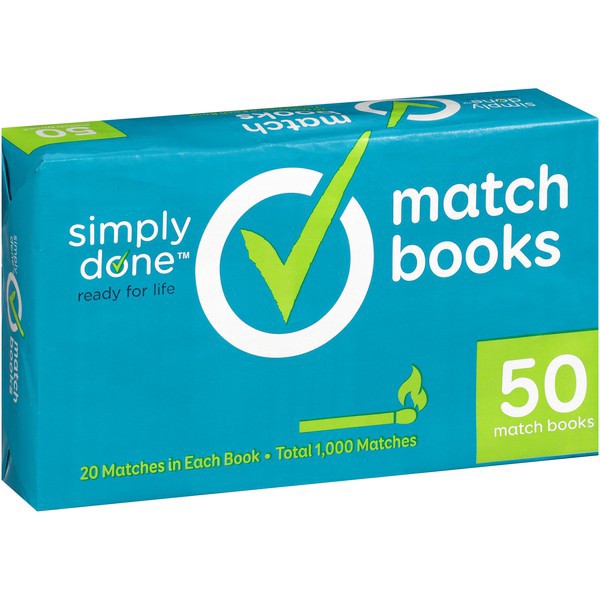 slide 1 of 1, Simply Done Match Books, 50 ct