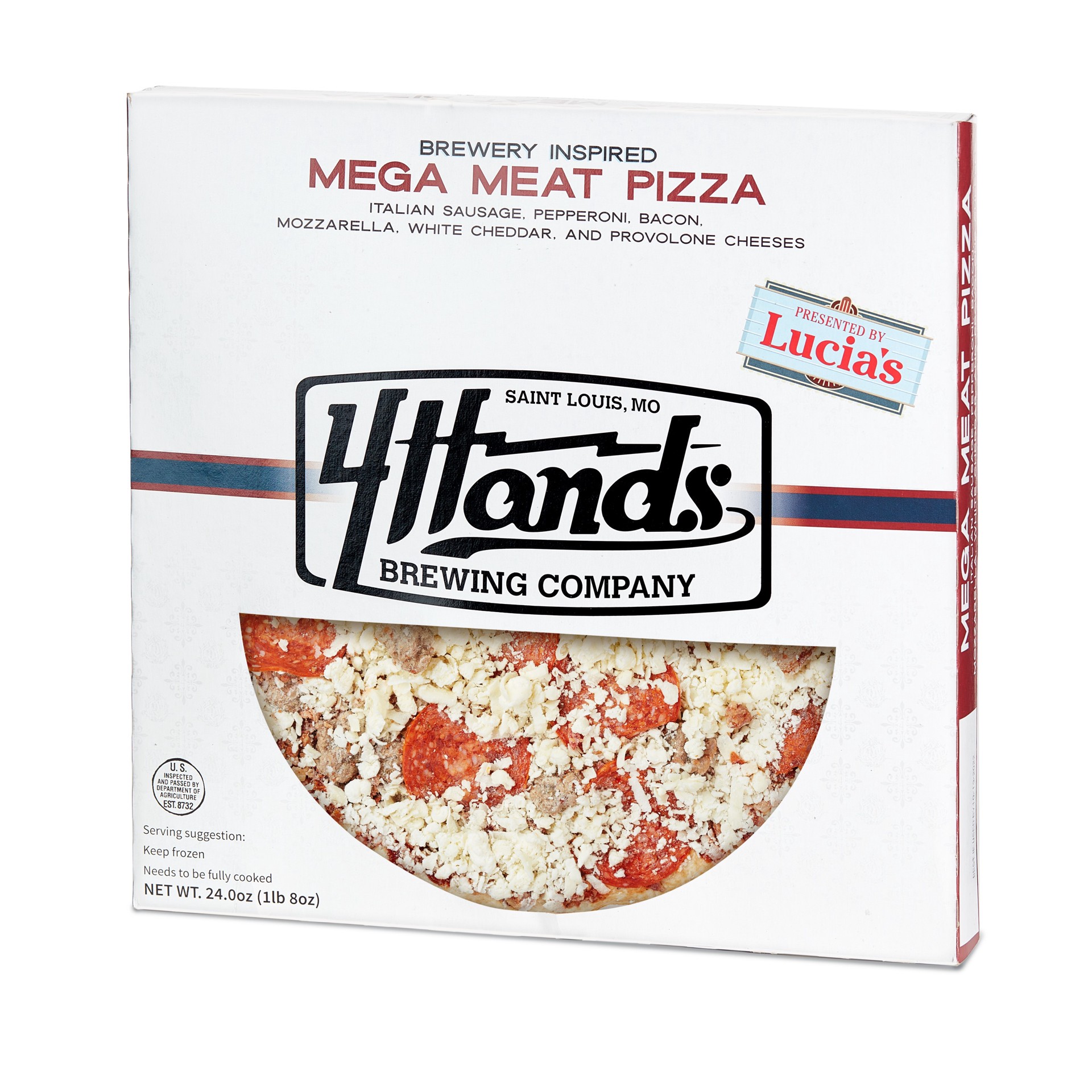 slide 1 of 1, Lucia's Pizza Lucia's Lucia's Pizza 3 Meat Grill Masters Pizza, 23.05 oz