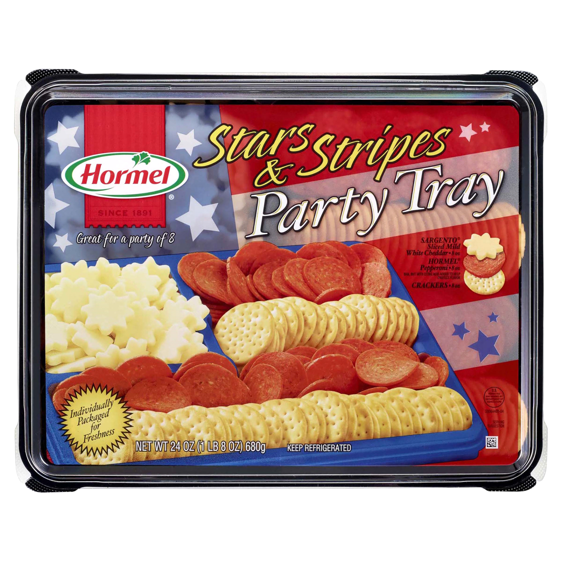 slide 1 of 1, Hormel Stars & Stripes Party Tray, 24 oz