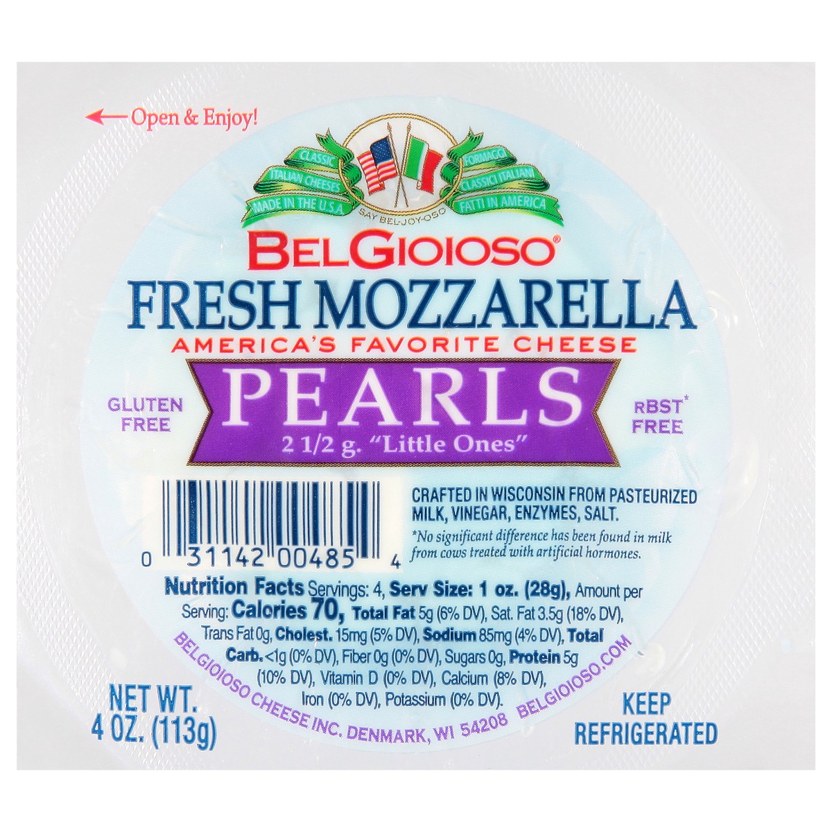 slide 11 of 14, BelGioioso Pearls Fresh Mozzarella Cheese 4 oz, 4 oz