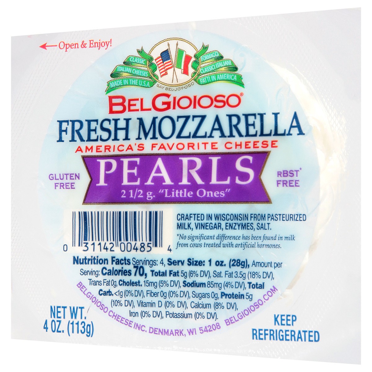 slide 12 of 14, BelGioioso Pearls Fresh Mozzarella Cheese 4 oz, 4 oz