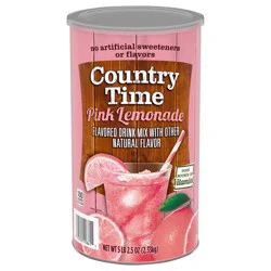 Country Time Pink Lemonade Naturally Flavored WITH OTHER NATURAL FLAVOR Powdered Drink Mix, 5.16 lb Canister