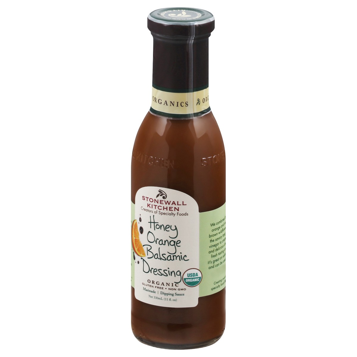 slide 11 of 13, Stonewall Kitchen Organic Honey Orange Balsamic Dressing 330 ml, 330 ml