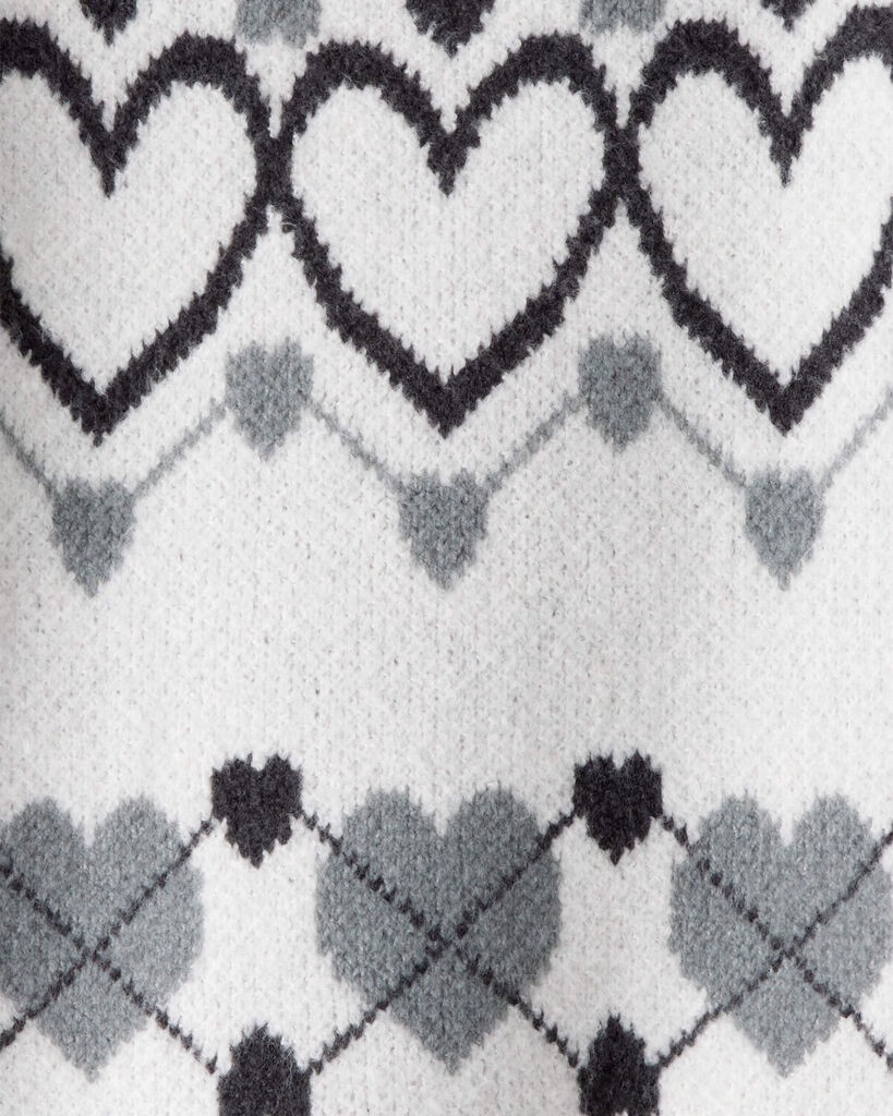 slide 2 of 2, Carter's Carters Girls Heart Sweater - White White 4, 1 ct