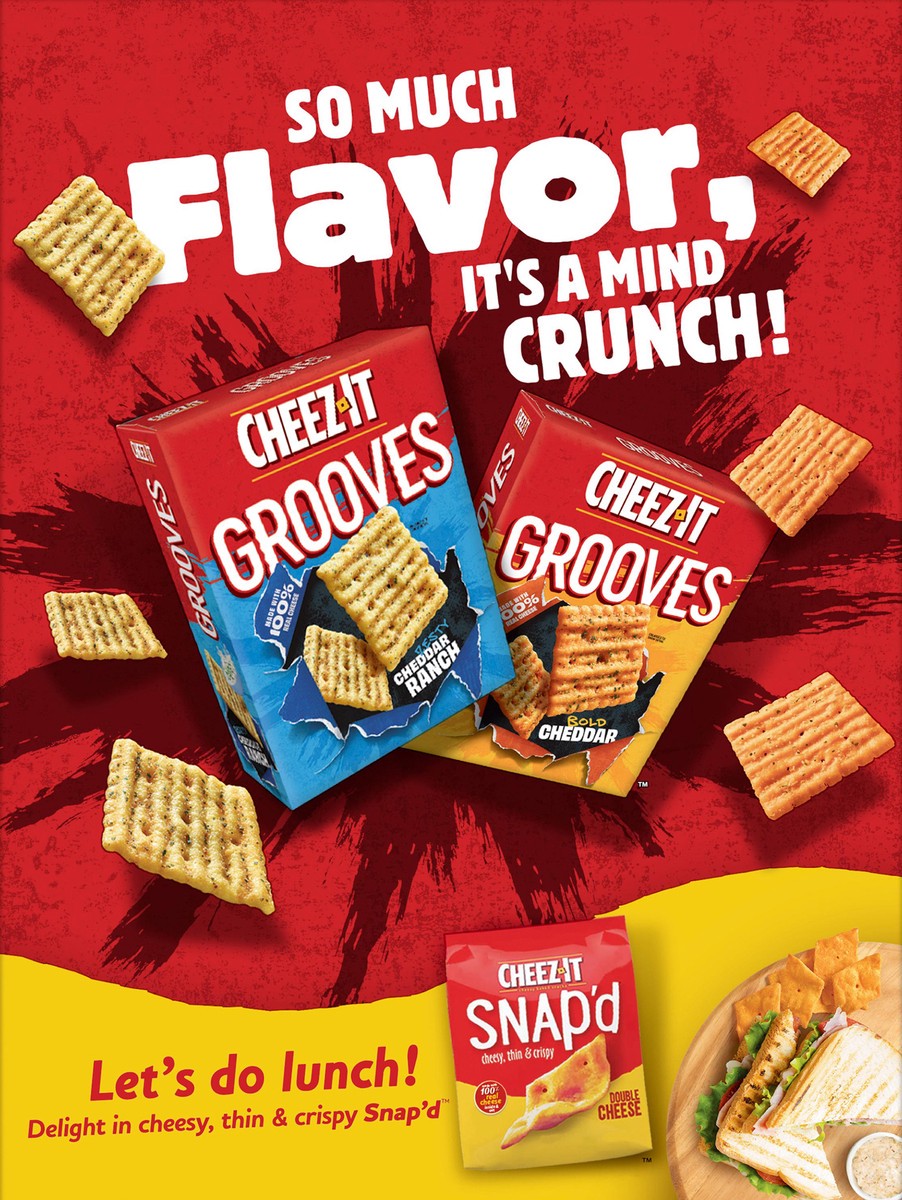 slide 8 of 8, Cheez-It DUOZ Bacon and Cheddar Baked Snack Crackers, 12.4 oz