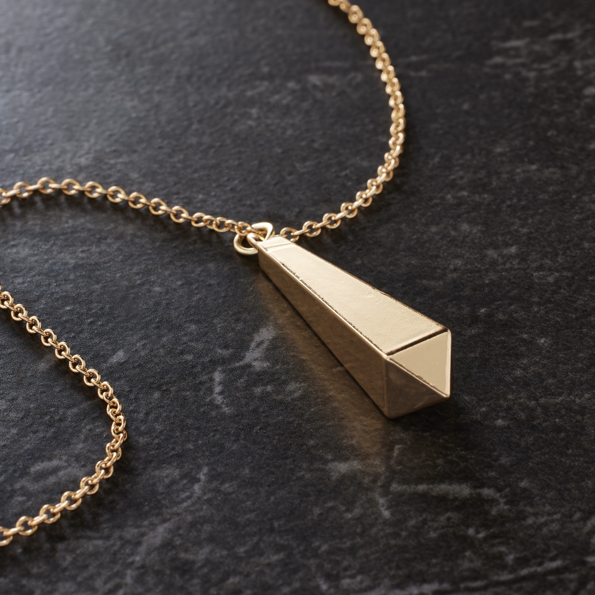 slide 2 of 3, Gold Icicle Prism Drop Pendant By Bead Landing, 10 mm length