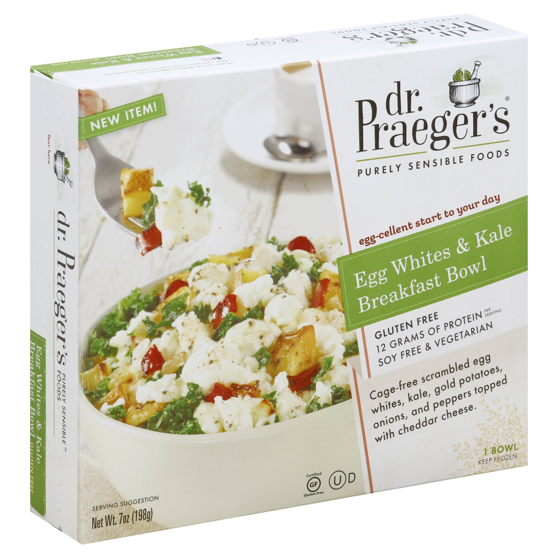 slide 1 of 1, Dr. Praeger's Egg Whites & Kale Breakfast Bowl, 7 oz