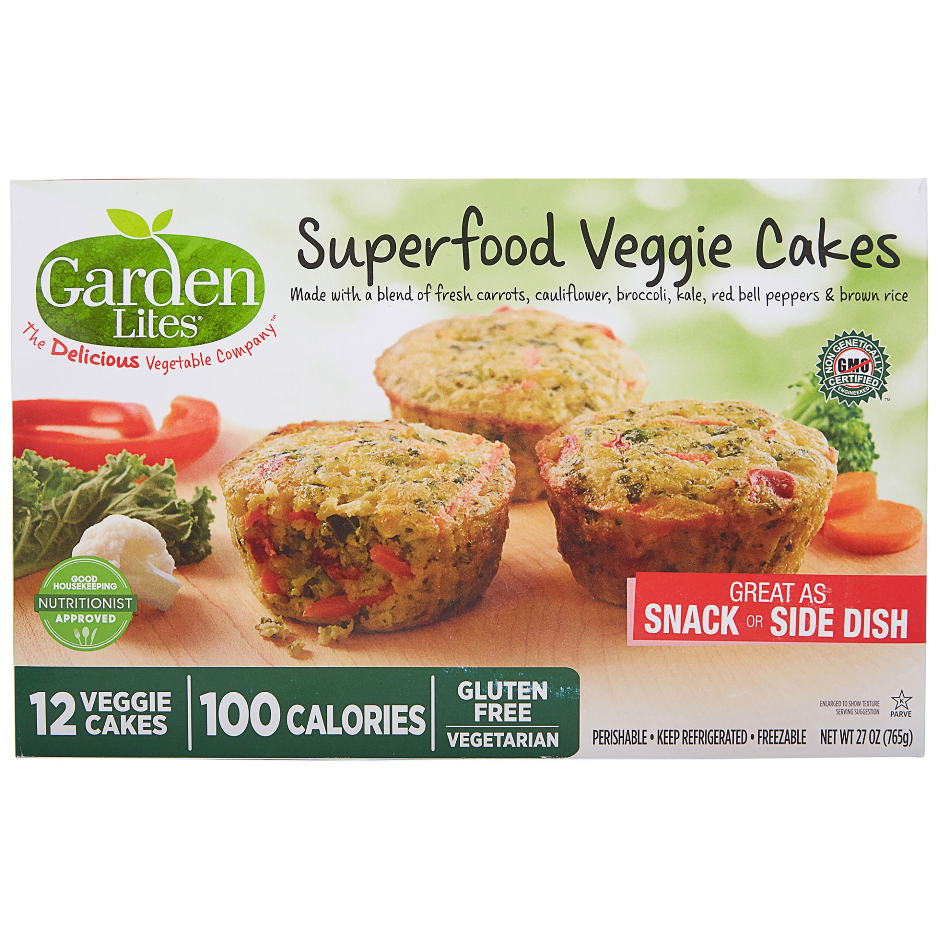 slide 1 of 1, Garden Lites Superfood Veggie Cakes, 27 oz