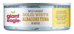 Giant Eagle Sollid White Tuna In Water - 5 oz