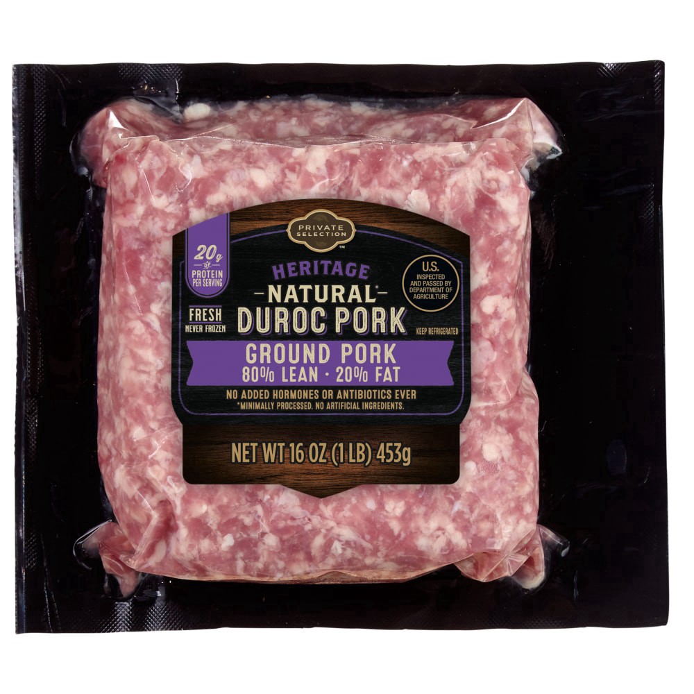 slide 3 of 3, Private Selection Natural Duroc Ground Pork, 16 oz