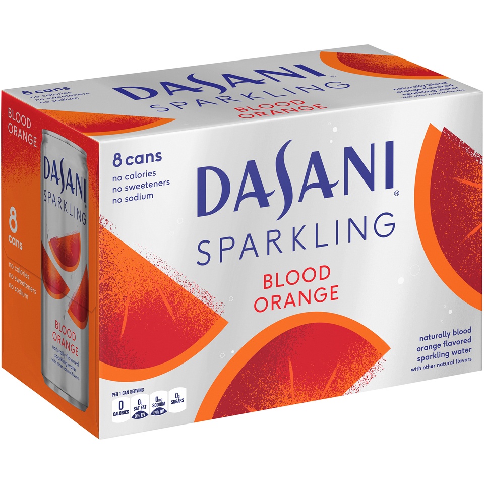 slide 3 of 3, Dasani Sparkling Blood Orange, 8 ct; 12 fl oz