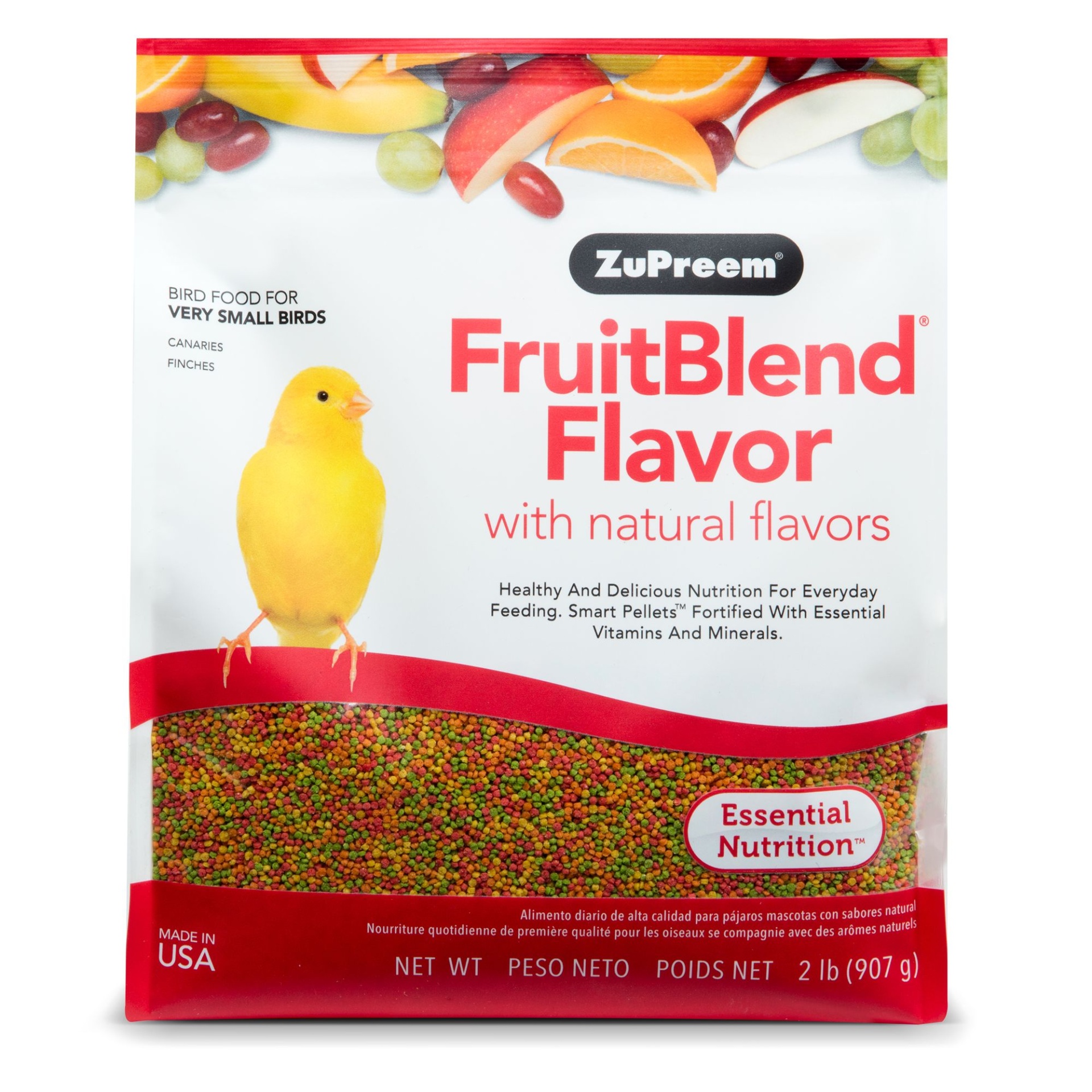 slide 1 of 1, ZuPreem FruitBlend Extra Small Bird Food, 2 lb