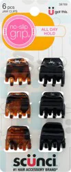 scünci No Slip Grip Jaw Clips - 6 ea