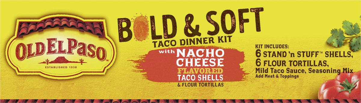 slide 8 of 9, Old El Paso Nacho Cheese Bold & Soft Tortilla Taco Dinner Kit, 12 ct., 12.6 oz., 1 ea