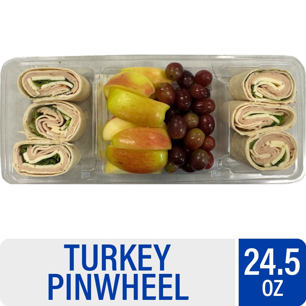 slide 1 of 3, Deli Kitchen Turkey Pinwheel Platter Fruit - 24.5 oz, 24.5 oz