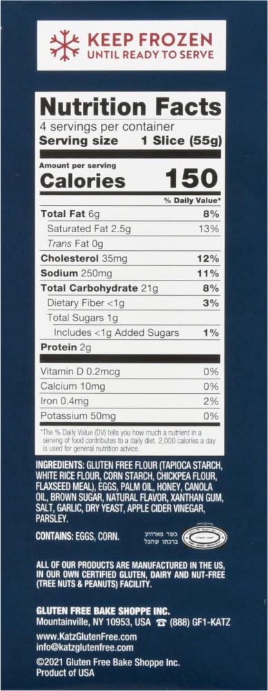 slide 3 of 4, Katz Katz Gluten-Free Garlic Texas Toast, 7.8 oz